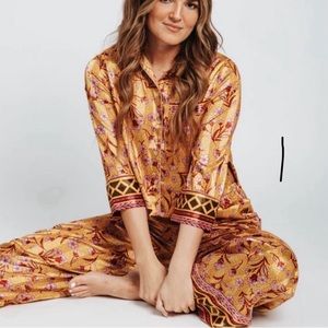 Free people satin sleepwear set / XS